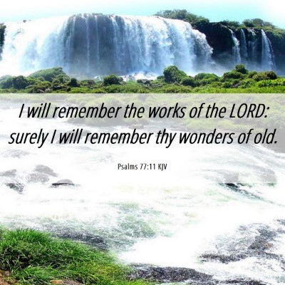 Picture 06 - Psalms 77:11 KJV - I will remember the works of the LORD: surely I - Bible Verse Picture