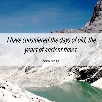 Picture 06 - Psalms 77:5 KJV - I have considered the days of old, the years of - Bible Verse Picture