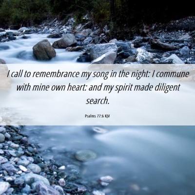 Picture 06 - Psalms 77:6 KJV - I call to remembrance my song in the night: I - Bible Verse Picture