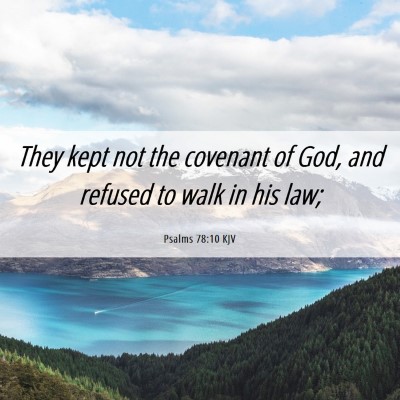 Picture 06 - Psalms 78:10 KJV - They kept not the covenant of God, and refused to - Bible Verse Picture