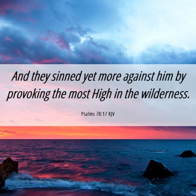 Picture 06 - Psalms 78:17 KJV - And they sinned yet more against him by provoking - Bible Verse Picture