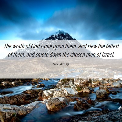 Picture 06 - Psalms 78:31 KJV - The wrath of God came upon them, and slew the - Bible Verse Picture