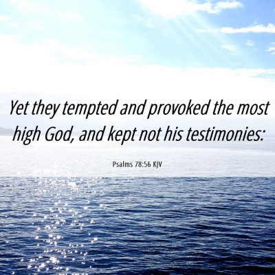 Picture 06 - Psalms 78:56 KJV - Yet they tempted and provoked the most high God, - Bible Verse Picture