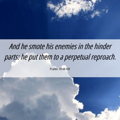 Picture 06 - Psalms 78:66 KJV - And he smote his enemies in the hinder parts: he - Bible Verse Picture