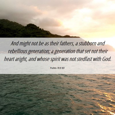 Picture 06 - Psalms 78:8 KJV - And might not be as their fathers, a stubborn and - Bible Verse Picture