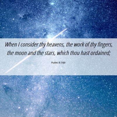 Picture 06 - Psalms 8:3 KJV - When I consider thy heavens, the work of thy - Bible Verse Picture