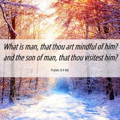 Picture 06 - Psalms 8:4 KJV - What is man, that thou art mindful of him? and - Bible Verse Picture
