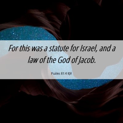 Picture 06 - Psalms 81:4 KJV - For this was a statute for Israel, and a law of - Bible Verse Picture