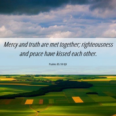 Picture 06 - Psalms 85:10 KJV - Mercy and truth are met together; righteousness - Bible Verse Picture