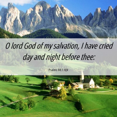 Picture 06 - Psalms 88:1 KJV - O lord God of my salvation, I have cried day and - Bible Verse Picture