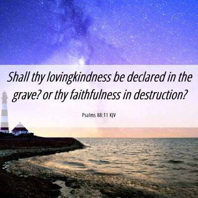 Picture 06 - Psalms 88:11 KJV - Shall thy lovingkindness be declared in the - Bible Verse Picture