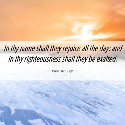 Picture 06 - Psalms 89:16 KJV - In thy name shall they rejoice all the day: and - Bible Verse Picture