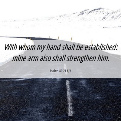 Picture 06 - Psalms 89:21 KJV - With whom my hand shall be established: mine arm - Bible Verse Picture