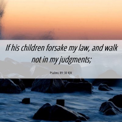 Picture 06 - Psalms 89:30 KJV - If his children forsake my law, and walk not in - Bible Verse Picture