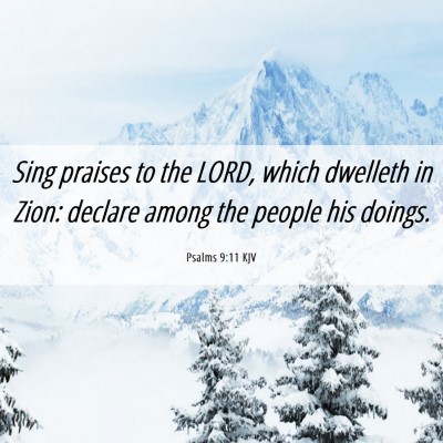 Picture 06 - Psalms 9:11 KJV - Sing praises to the LORD, which dwelleth in Zion: - Bible Verse Picture