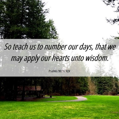 Picture 06 - Psalms 90:12 KJV - So teach us to number our days, that we may apply - Bible Verse Picture