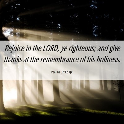 Picture 06 - Psalms 97:12 KJV - Rejoice in the LORD, ye righteous; and give - Bible Verse Picture