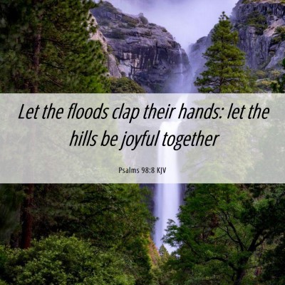 Picture 06 - Psalms 98:8 KJV - Let the floods clap their hands: let the hills be - Bible Verse Picture