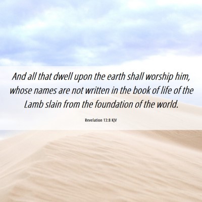Picture 06 - Revelation 13:8 KJV - And all that dwell upon the earth shall worship - Bible Verse Picture