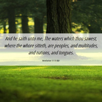 Picture 06 - Revelation 17:15 KJV - And he saith unto me, The waters which thou - Bible Verse Picture