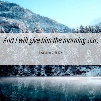 Picture 06 - Revelation 2:28 KJV - And I will give him the morning - Bible Verse Picture