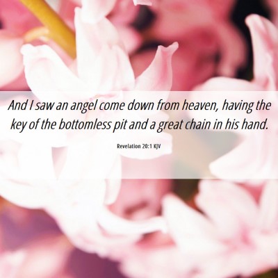 Picture 06 - Revelation 20:1 KJV - And I saw an angel come down from heaven, having - Bible Verse Picture