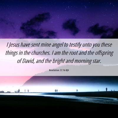 Picture 06 - Revelation 22:16 KJV - I Jesus have sent mine angel to testify unto you - Bible Verse Picture