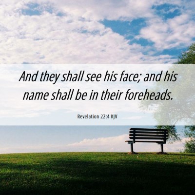Picture 06 - Revelation 22:4 KJV - And they shall see his face; and his name shall - Bible Verse Picture