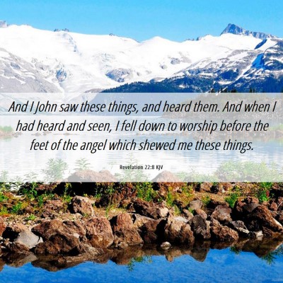 Picture 06 - Revelation 22:8 KJV - And I John saw these things, and heard them. And - Bible Verse Picture