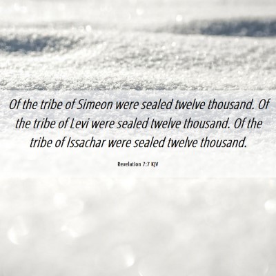 Picture 06 - Revelation 7:7 KJV - Of the tribe of Simeon were sealed twelve - Bible Verse Picture