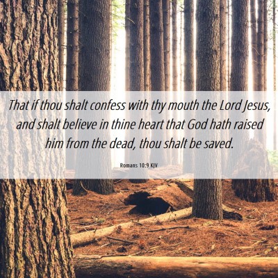 Picture 06 - Romans 10:9 KJV - That if thou shalt confess with thy mouth the - Bible Verse Picture