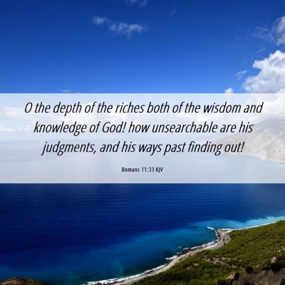 Picture 06 - Romans 11:33 KJV - O the depth of the riches both of the wisdom and - Bible Verse Picture