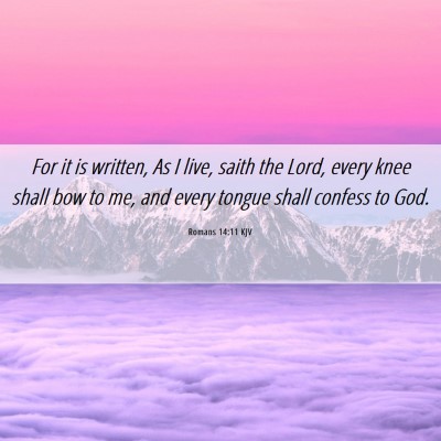 Picture 06 - Romans 14:11 KJV - For it is written, As I live, saith the Lord, - Bible Verse Picture
