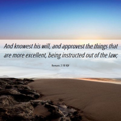 Picture 06 - Romans 2:18 KJV - And knowest his will, and approvest the things - Bible Verse Picture