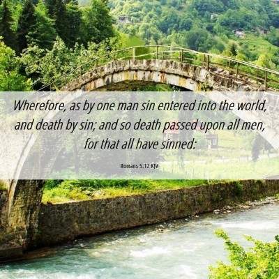 Picture 06 - Romans 5:12 KJV - Wherefore, as by one man sin entered into the - Bible Verse Picture