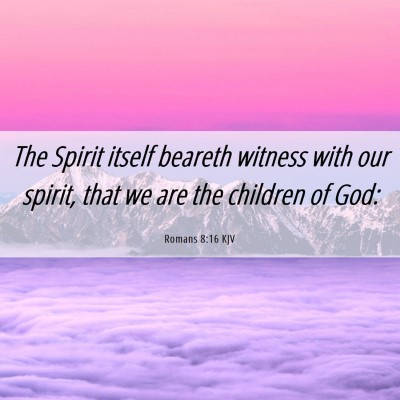 Picture 06 - Romans 8:16 KJV - The Spirit itself beareth witness with our - Bible Verse Picture