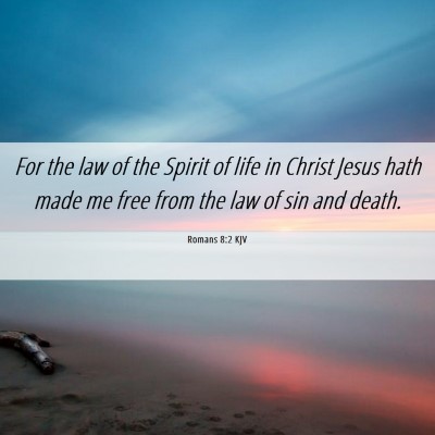 Picture 06 - Romans 8:2 KJV - For the law of the Spirit of life in Christ Jesus - Bible Verse Picture