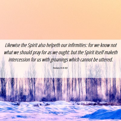 Picture 06 - Romans 8:26 KJV - Likewise the Spirit also helpeth our infirmities: - Bible Verse Picture