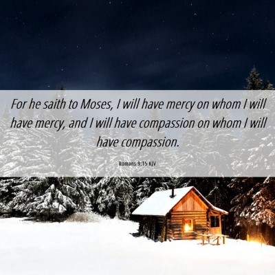 Picture 06 - Romans 9:15 KJV - For he saith to Moses, I will have mercy on whom - Bible Verse Picture