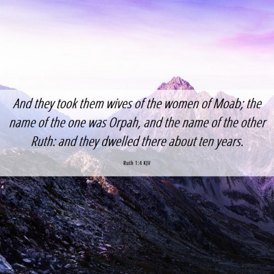 Picture 06 - Ruth 1:4 KJV - And they took them wives of the women of Moab; - Bible Verse Picture