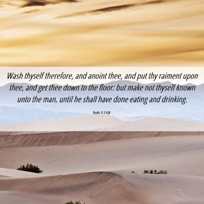 Picture 06 - Ruth 3:3 KJV - Wash thyself therefore, and anoint thee, and put - Bible Verse Picture