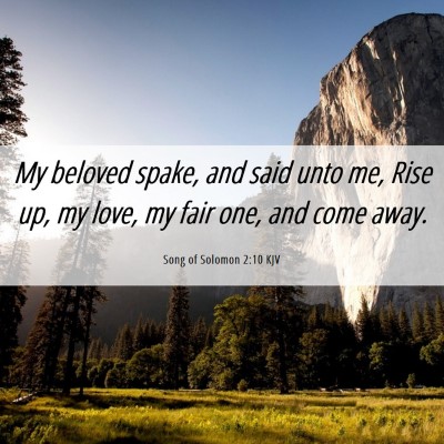 Picture 06 - Song of Solomon 2:10 KJV - My beloved spake, and said unto me, Rise up, my - Bible Verse Picture