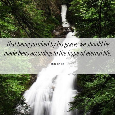 Picture 06 - Titus 3:7 KJV - That being justified by his grace, we should be - Bible Verse Picture