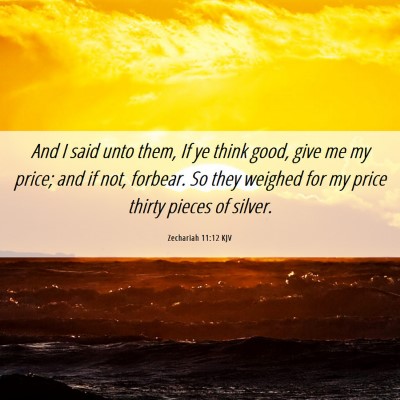 Picture 06 - Zechariah 11:12 KJV - And I said unto them, If ye think good, give me - Bible Verse Picture