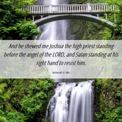 Picture 06 - Zechariah 3:1 KJV - And he shewed me Joshua the high priest standing - Bible Verse Picture