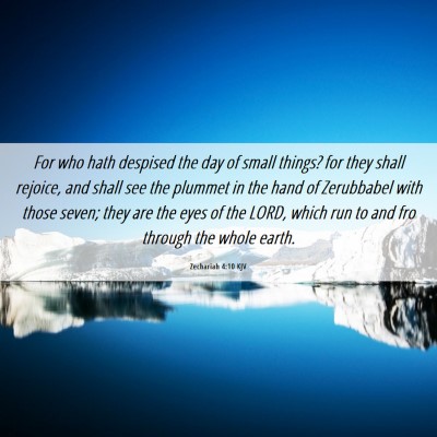 Picture 06 - Zechariah 4:10 KJV - For who hath despised the day of small things? - Bible Verse Picture