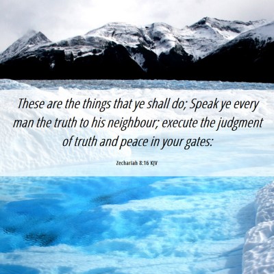 Picture 06 - Zechariah 8:16 KJV - These are the things that ye shall do; Speak ye - Bible Verse Picture