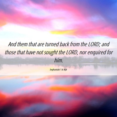 Picture 06 - Zephaniah 1:6 KJV - And them that are turned back from the LORD; and - Bible Verse Picture