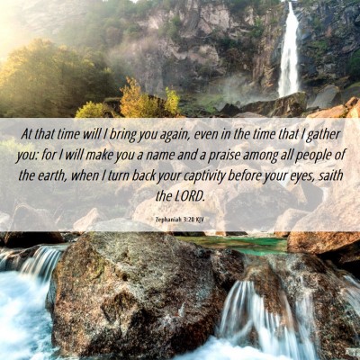 Picture 06 - Zephaniah 3:20 KJV - At that time will I bring you again, even in the - Bible Verse Picture