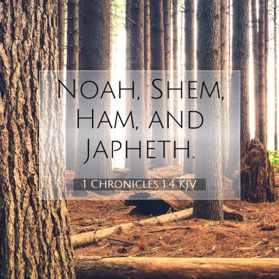 Picture 07 - 1 Chronicles 1:4 KJV - Noah, Shem, Ham, and - Bible Verse Picture